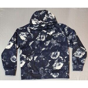 NIke Therma-Fit Pullover Fitness Hoodie Floral Print Navy Men's XL DQ4836-410